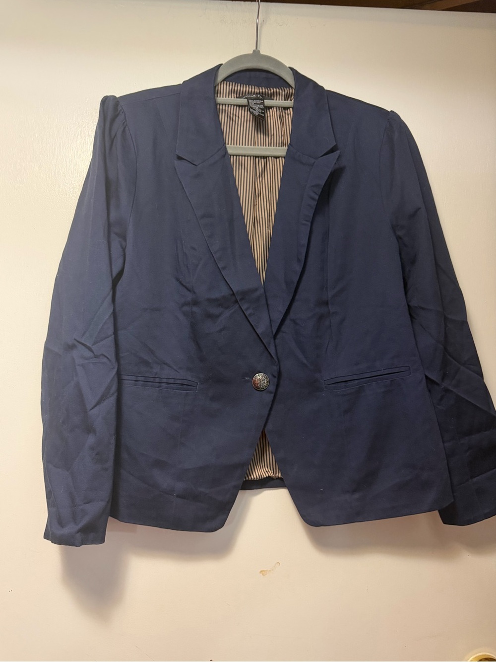Marina Luna Dark Navy Single-Button Blazer Size XL